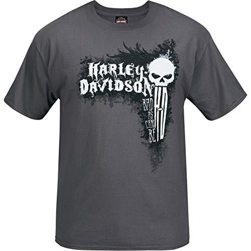 Harley-Davidson Military - Men's Short-Sleeve Smoke Grey Graphic T-Shirt - Bagram Air Base | Can Be Bad 3X