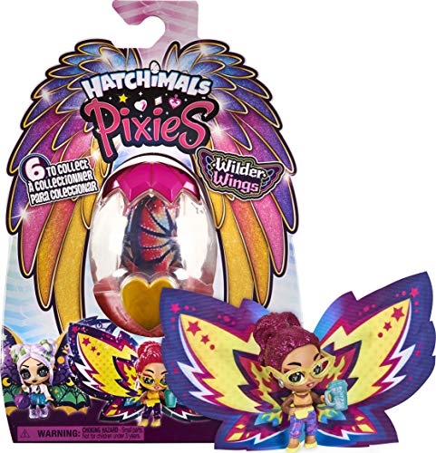 HATCHIMALS Wilder Pixie 6059069, con alas de Tela y 2 Accesorios (los Estilos Pueden Variar)