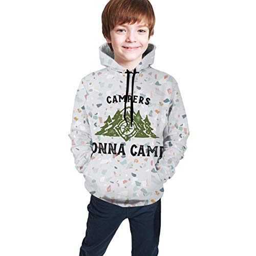 huatongxin Campers Gonna Camp Boys Girls Moda de Manga Larga con Capucha Sudadera para Adolescentes Tops