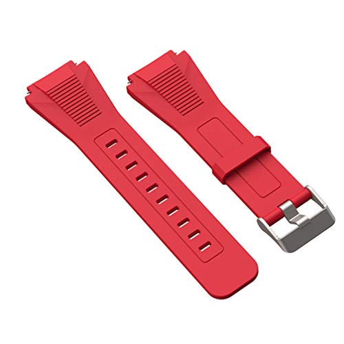 ibasenice Correa de Reloj de Silicona Correa de Caucho Resistente al Agua Compatible con huami 1/2 gtr47 Huawei Watch 22mm (Rojo)