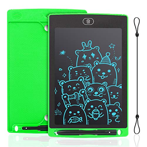 IDEASY Tableta de Escritura LCD de 8.5 Pulgadas, Tableta de Dibujo de un Solo Color, Tablero de Escritura LCD Electrónico para Niños, Escuela, el Hogar y la Oficina (Verde)