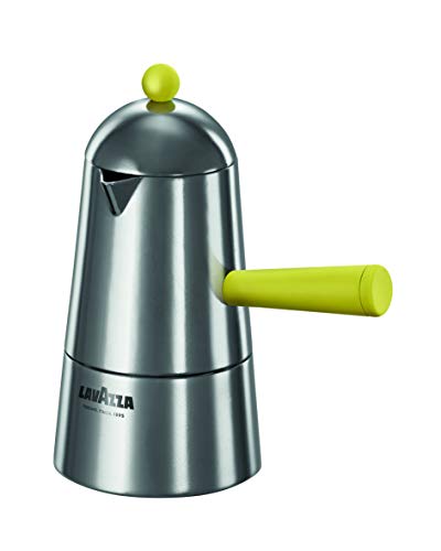 ILSA Lavazza Carmencita Pop - Cafetera de inducción de aluminio, color amarillo, 2/3/6 tazas (2 tazas)