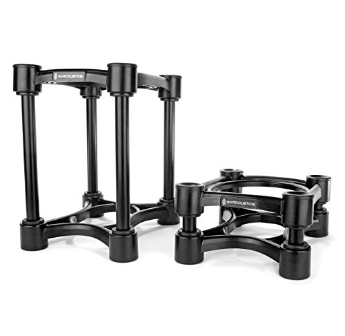 IsoAcoustics ISO-Stand Series Speaker Isolation Stands with Height & Tilt Adjustment: Iso-155 (15.5 x 19 cm) Pair