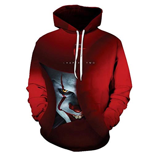 It Suicide Squad Payaso Pennywise Sudadera con Capucha Halloween Cosplay Disfraz Hombres 3D Impreso Payaso Sudadera con Capucha-Style22_M