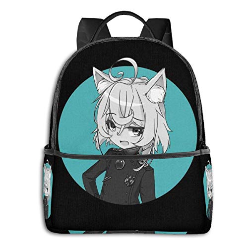 IUBBKI Mochila lateral negra Mochilas informales Neko Tanya Student School Bag School Cycling Leisure Travel Camping Outdoor Backpack