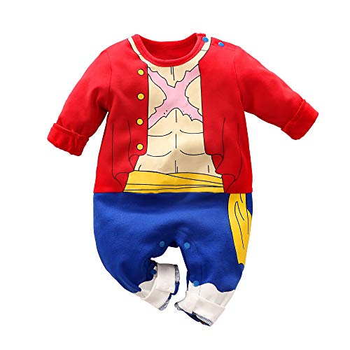 IURNXB Encantador Dibujos Animados Mameluco Ropa de BebÉ Cosplay Vestido Anime ReciÉn Nacido Mono BebÉ (9-12 meses, Rojo)