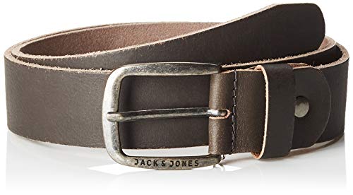 Jack & Jones Jacpaul Leather Belt Noos Cinturón, Marrón (Castlerock), 105 para Hombre