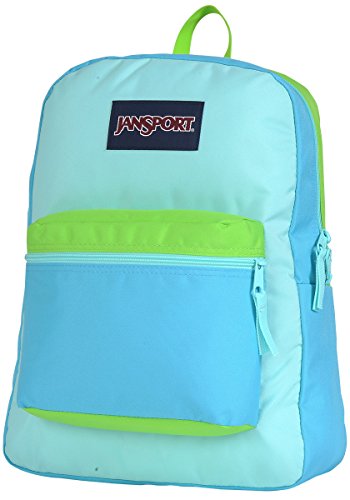 JanSport Mochila sobreexpuesta - mamut blueaqua dashzap 16.7h verde x 13"w x 8,5" d"