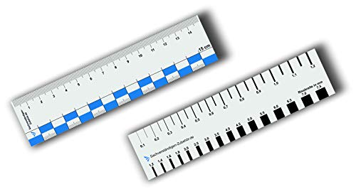 Juego de 2 reglas de 15 cm de ancho, para documentación, práctica regla de grietas, tarjeta de identificación fotográfica, regla exacta para el coche, mediador de valores