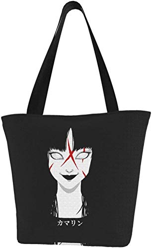 Junji Ito Terror Hermosa Tomie Bolsa de lona Bolsas de mano reutilizables Bolsas de la compra Bolsa de hombro para regalo de la escuela de compras, color, talla Talla única