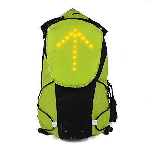 JVSISM Mochila de Se？al de Giro Led/Indicador de Dirección Nocturna/Mochila de Seguridad de Conducción/Mochila de Control Remoto Inalámbrico/Mochila de Bicicleta