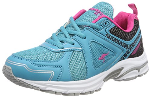 KangaROOS KR-Run 5, Zapatillas Unisex Adulto, Azul delfinio Blue Magenta Flower, 36 EU