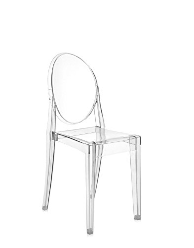 Kartell Victoria Ghost Silla, Plástico, Transparente, Pack de 2