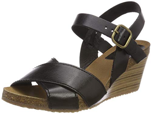 Kickers Salambo, Sandalias de Punta Descubierta Mujer, Negro (Noir 8), 37 EU