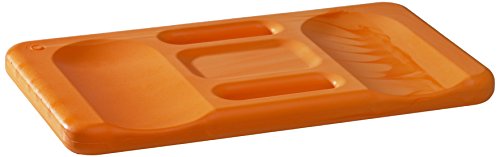 Kronen Hansa 367100 - Cojín para rodilla (blando, 24 x 44 cm de largo, 30 mm de grosor, con asa de transporte práctica), diseño ergonómico, color naranja