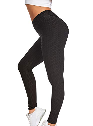 Leggins Deportivos Mujer Push Up Cintura Alta Gym Yoga Leggings Deporte Mujer Pantalones Leggins Fitness Running Anticeluliticos Mujer Talla Grande Mallas Deportivas Mujer Pantalon Pilates Negro XL