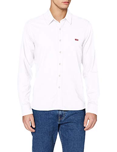 Levi's LS Battery Hm Shirt Camisa, White, L para Hombre