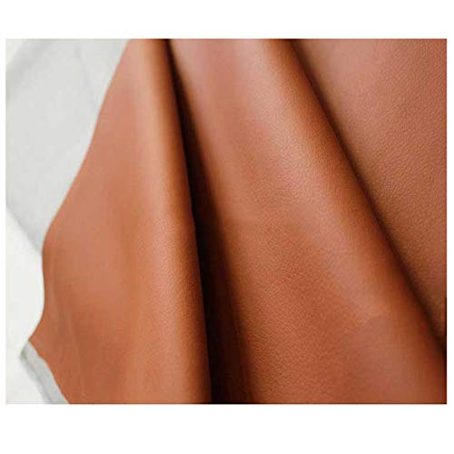 LILAMP Material Texturizado de Tapicería de Cuero Sintético Resistente de Tela de Piel Sintética - 100 Cm X 140 Cm, para Funda de Asiento, Renovación de Tech(Size:Espesado con Esponja,Color:6#Khaki)