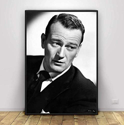 liujiu Póster artístico de John Wayne e impresiones, pintura en lienzo, arte de pared para decoración del hogar, decoración de pared, imágenes, regalo, 50x70 cm sin marco