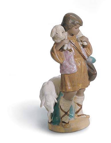 LLADRÓ Figura Pastor Joven En Belén. Gres. Figura Pastor (Belén) de Porcelana.