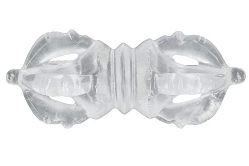 Llave de la suerte Vajra, 45 x 46 x 110 mm, de cristal de roca, Nepal