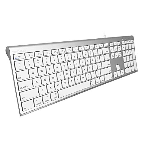 Macally ACEKEY-US, Teclado USB-A Ultra-Delgado para Mac, Disposición de la Tapa de la Llave QWERTY US