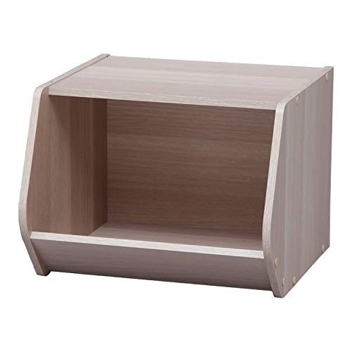 Marca - Movian Nicho de almacenamiento abierto en madera - Caja de almacenamiento modular de madera apilable STB-400 - Roble claro, 40 x 38,8 x 30,5 cm de ancho (531483)
