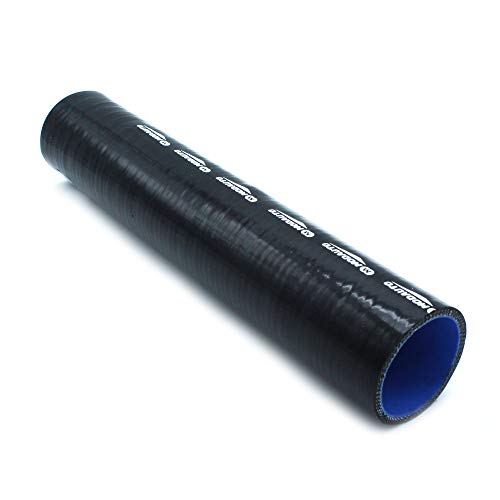 MODAUTO Manguera de Silicona Acoplador, Tubo de Silicona Recto, Universal, 3/4 capas, Alto Rendimiento, Diametro 63mm, Longitud 25cm, Modelo E341EBK,