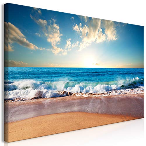 murando Cuadro Mega XXXL Playa Mar 160x80 cm Cuadro en Lienzo en Tamano XXL Estampado Grande Gigante Imagen para Montar por uno Mismo Decoración De Pared Impresión DIY Paisaje Cielo c-B-0384-ak-e