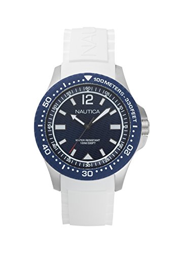 Nautica Reloj Analógico para Hombre de Cuarzo con Correa en Silicona NAPMAU004