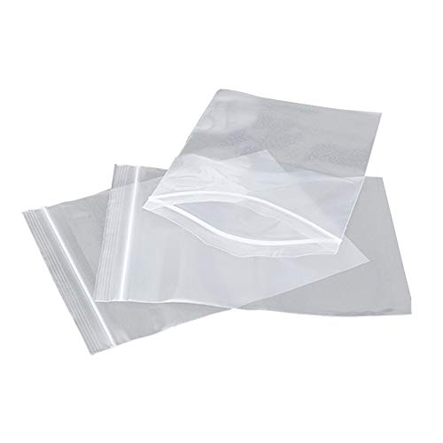 Ndier 100pcs PE con cierre de cremallera bolsa de plástico transparente Ziplock joyería Zip Zip Lock puede volver a cerrar plástico poli Claro Bolsas pequeña bolsa de envasado (15 * 20 cm)