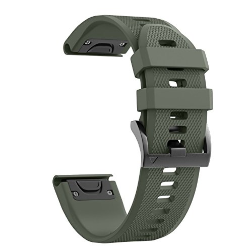 NotoCity Correa Garmin Fenix 5, Silicona Reemplazo Correa para Garmin Fenix 6/Fenix 6 Pro/Fenix 5/Fenix 5 Plus/Forerunner 935/945,Easy-Fit,no Adapta a Fenix 5X, 5s