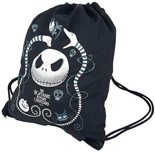 Pesadilla Antes De Navidad Snake Charmer Unisex Bolsa Deporte Negro, 100% algodón,