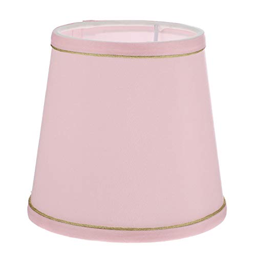 PIXNOR Lámpara de Barril Pantalla de Tela de Tambor para Candelabros Lámparas de Mesa Luz de Suelo Lámpara de Pared Accesorio de Repuesto 15X15x14cm Rosa