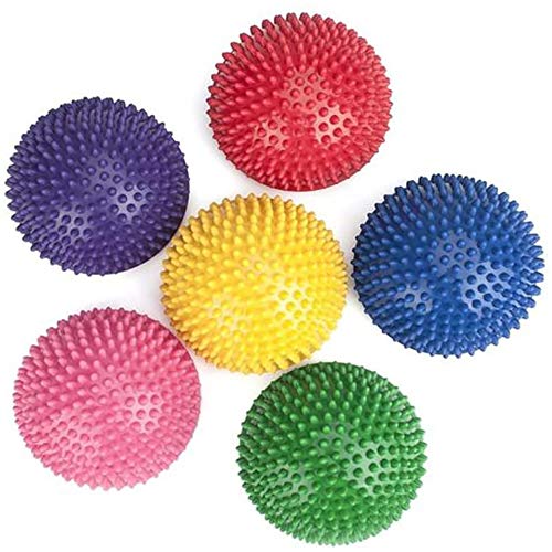 POFET 6 bolas de masaje semicirculares, bolas de yoga para niños y adultos, medias redondas, para equilibrio de pies, fitness y estabilidad, 6 unidades