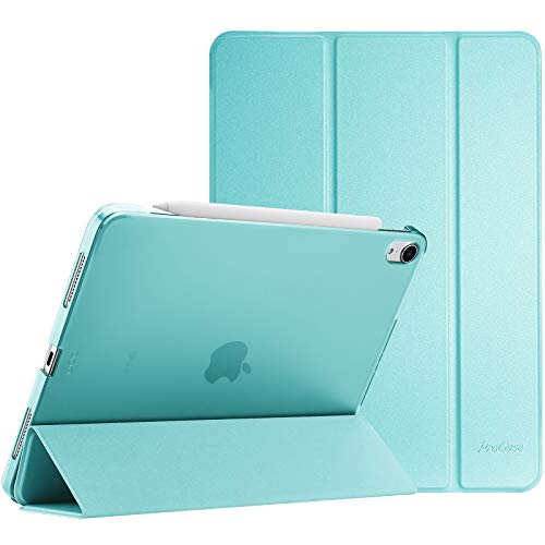 ProCase Funda para Nuevo iPad Air 4 10.9" 2020 Modelo A2324 A2072 A2316 A2325, Carcasa Trasera Rígida Delgada con Tapa Inteligente para iPad Air 4.ª Generación 10.9 Pulgadas Versión 2020 -Aqua