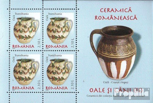 Prophila Collection Rumania Michel.-No..: Block412 2007 Rumano Cerámica (Sellos para los coleccionistas) Vidrio / Cerámica / Porcelana