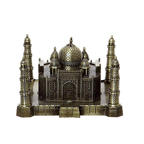 Prow® Bronce Indian Taj Mahal Retro Arte Estatua Metal edificio Modelo Hogar Escritorio Decoración India Viaje Regalos Escultura