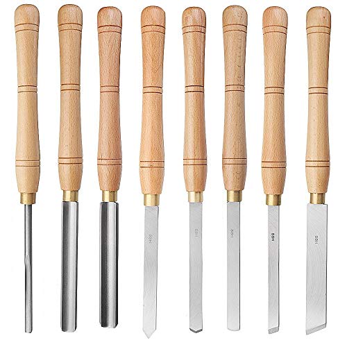RanDal High Speed Steel Lathe Chisel Wood Turning Tool With Wood Handle Woodworking Tool - G