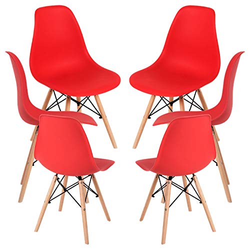 Regalos Miguel - Packs Sillas Comedor - Pack 6 Sillas Tower Basic - Rojo - Envío Desde España