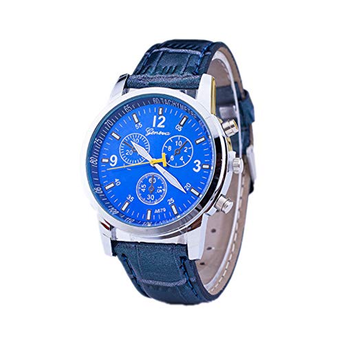 Reloj a Cuarzo analógico Reloj décontractée Reloj de Pulsera Reloj de Moda Vogue Relojes Hombre Mujer Ultra Fino Reloj de cinturón muñecas (Tres Ojos Reloj) X 1