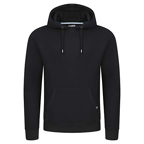 riverso - Sudadera con Capucha para Hombre RIVTheo con Bolsillos de Canguro, Corte Regular de un Solo Color, algodón, Gris, marrón, Verde, Rojo, Azul, Negro Negro (24000) XXXXXL