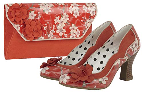 Ruby Shoo Viola Court zapatos y bolsa Deia a juego para mujer, color Naranja, talla 41 EU