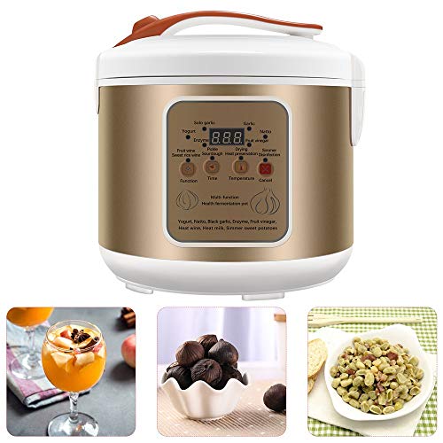 S SMAUTOP Nuevo 5L Negro Fermentador de Ajo Control Automático Inteligente Fabricante de Ajos Fabricante de Alimentos Saludables Múltiples Clavo de Ajo de Cocina de DIY