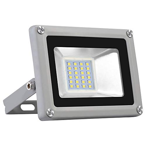 Sararoom 20W Floodlight Exteriores, IP65 Impermeable Foco Proyector Led,Floodlight,1600LM,Blanco frio 6500K,luz de seguridad,para Iluminación Interior/exterior,Patio/Jardín/Garaje