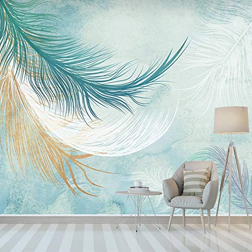 SKYROPNG Fotomurales Decorativos,Carteles De Plumas Minimalistas Modernos Pegatinas De Fondo Murales Sala De Estar TV Sofá Fondo Papel De Pared para Paredes Frescos,600Cm(W)*420Cm(H)