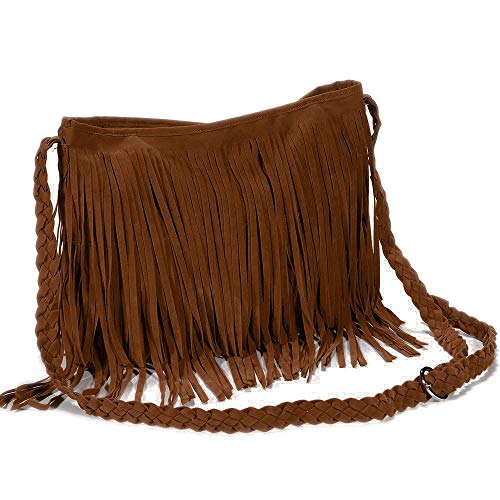 SODIAL(R) Flecos Bolso Del Hombro Del Bolso De La Mujer Tendencia Marron