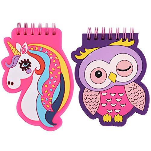 Spiral Notebook CHEPL 2 Piezas Portátil Mini Hoja de Cuaderno ArcoíRis Unicornio Cuadernos Bloc De Notas De Bolsillo Cuaderno de Bolsillo, para Suministros de Oficina