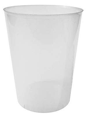 TELEVASO - 200 Unidades - Vaso Sidra 600 ml Reutilizable - Polipropileno (PP) - Color traslúcido - Vaso ecológico Libre de BPA, Ideal para Cerveza, cubatas, Agua