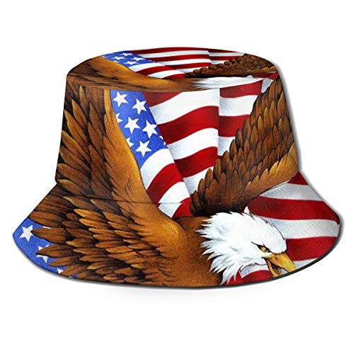 The White Head Eagle Bucket Hat Unisex Sun Hat Fisherman Packable Trave Cap Sombrero de Moda al Aire Libre